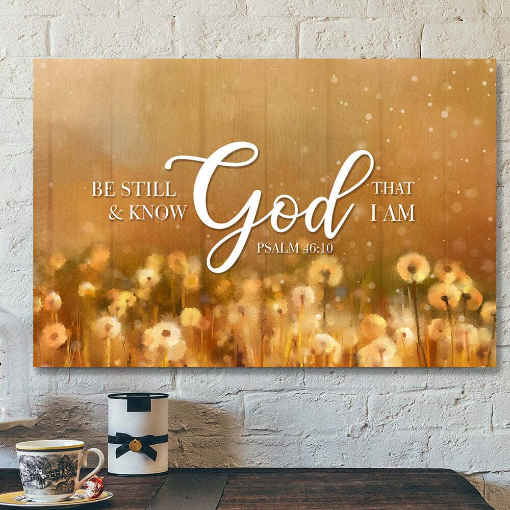 Christian Faith Bible Verse Jesus Be Still And Know That I Am God Canvas Wall Art