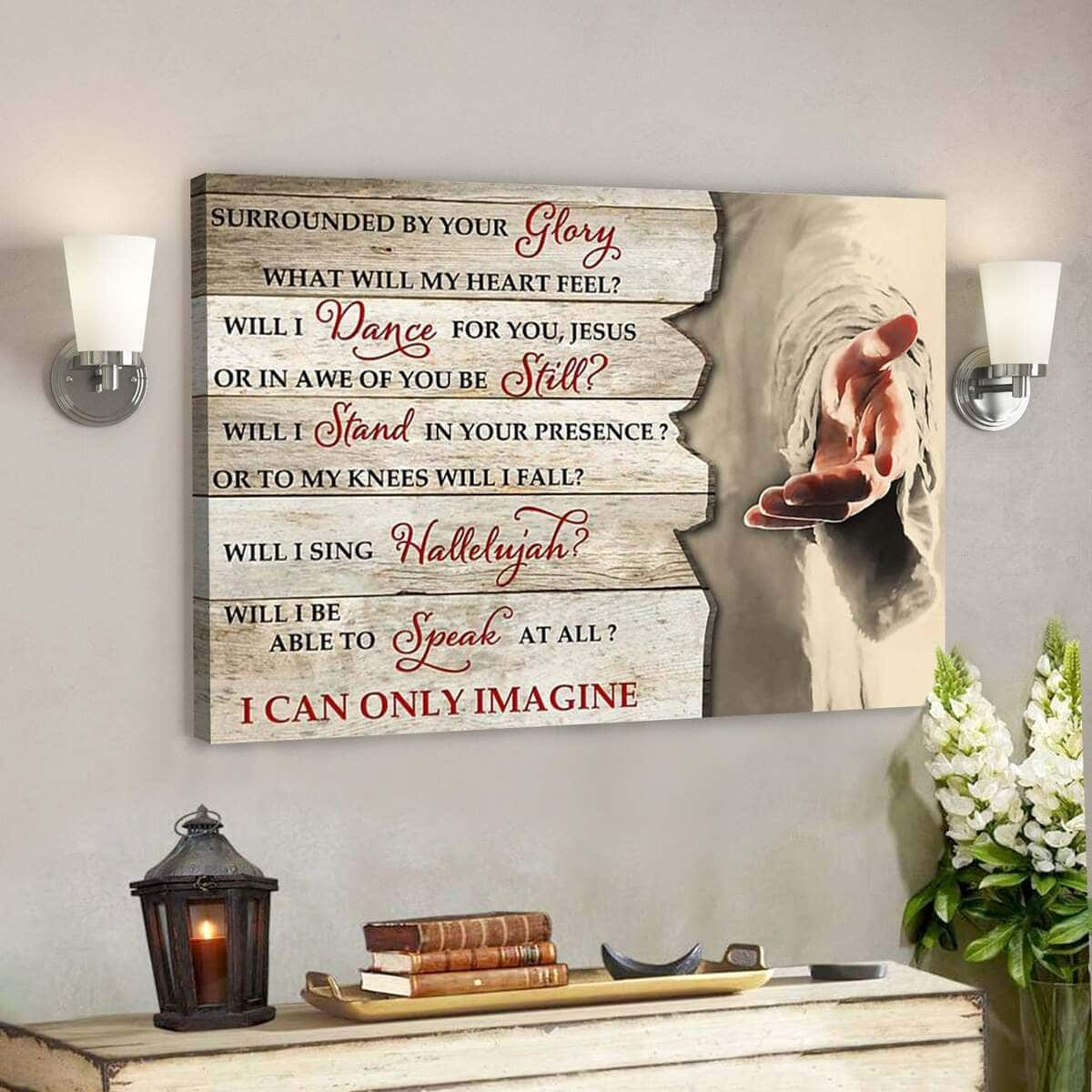 Bible Verse I Can Only Imagine Jesus Scripture Canvas Wall Art