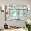 Bible Verse Seashell God Says You Are Scripture Canvas Wall Art Bible Verse Seashell God Says You Are Scripture Canvas Wall Art