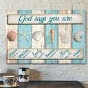 Bible Verse Seashell God Says You Are Scripture Printed Poster Bible Verse Seashell God Says You Are Scripture Printed Poster