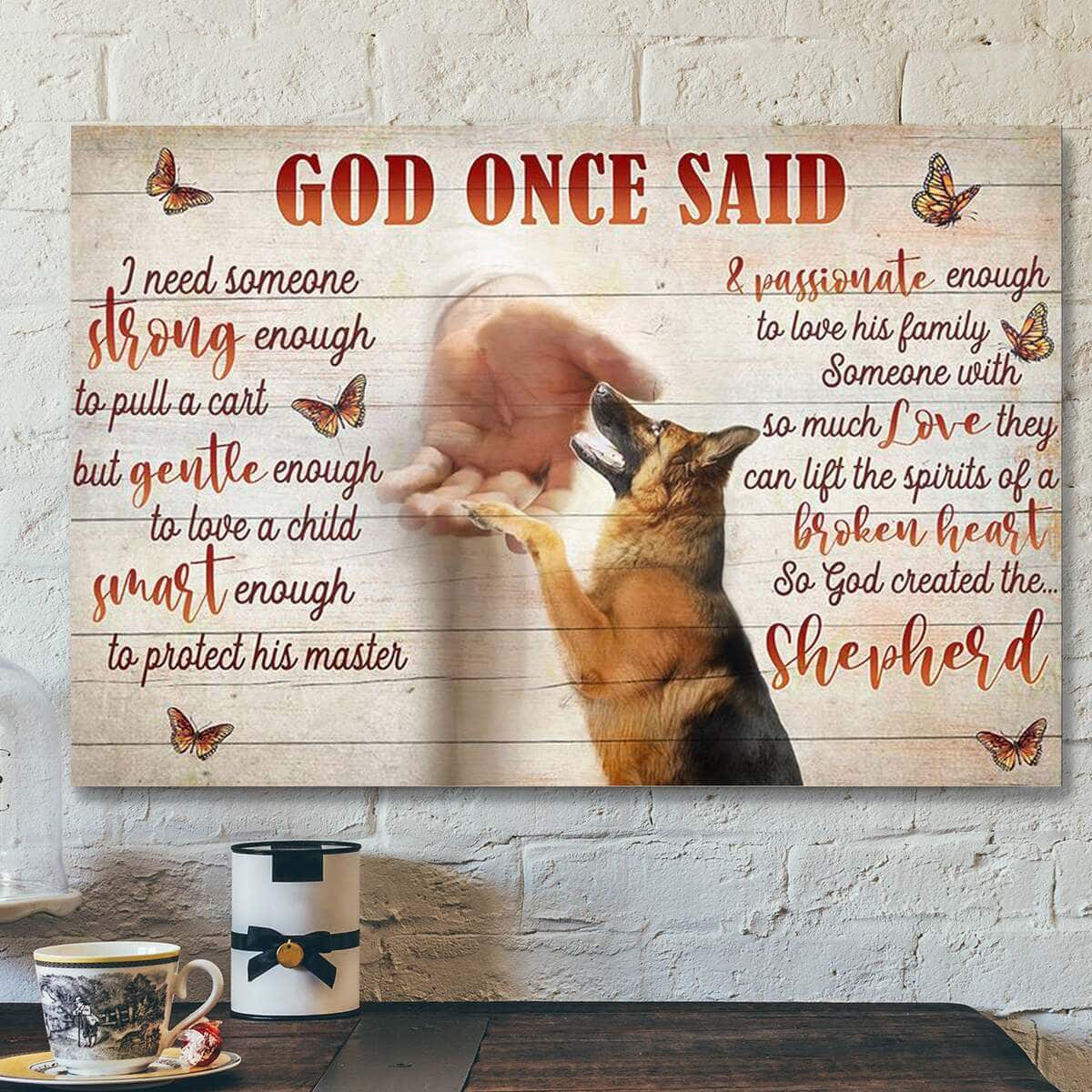 Bible Verse God Created The Shepherd German Take My Hand Jesus Canvas Wall Art Bible Verse God Created The Shepherd German Take My Hand Jesus Canvas Wall Art