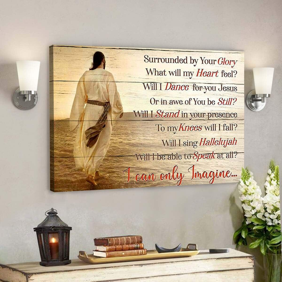 Bible Verse Jesus Walking Scripture Christian Faith Canvas Wall Art