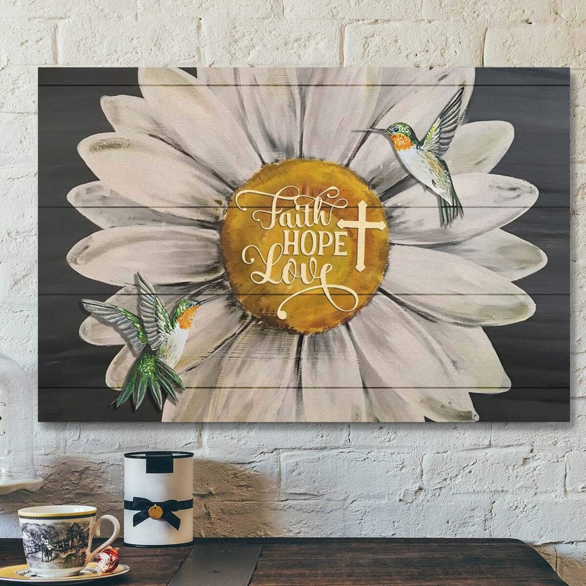 Bible Verse Faith Hope Love Hummingbird Sunflower Scripture Printed ...