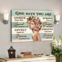 Beautiful Girl With Seashell Hair God Says You Are Bible Verse Scripture Canvas Wall Art Beautiful Girl With Seashell Hair God Says You Are Bible Verse Scripture Canvas Wall Art