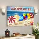 Colorful Umbrella God Says You Are Bible Verse Scripture Canvas Wall Art Colorful Umbrella God Says You Are Bible Verse Scripture Canvas Wall Art