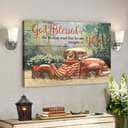 Vintage Car Carrying Daisies And Dog God Blessed The Broken Road Bible Verse Scripture Canvas Wall Art Vintage Car Carrying Daisies And Dog God Blessed The Broken Road Bible Verse Scripture Canvas Wall Art