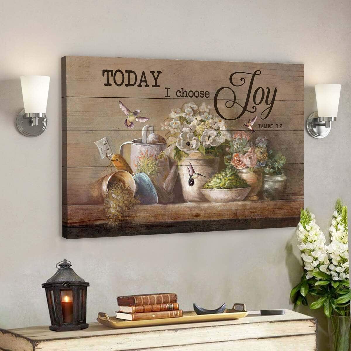 Garden Tools With Flower Vases Today I Choose Joy Bible Verse Scripture Canvas Wall Art Garden Tools With Flower Vases Today I Choose Joy Bible Verse Scripture Canvas Wall Art