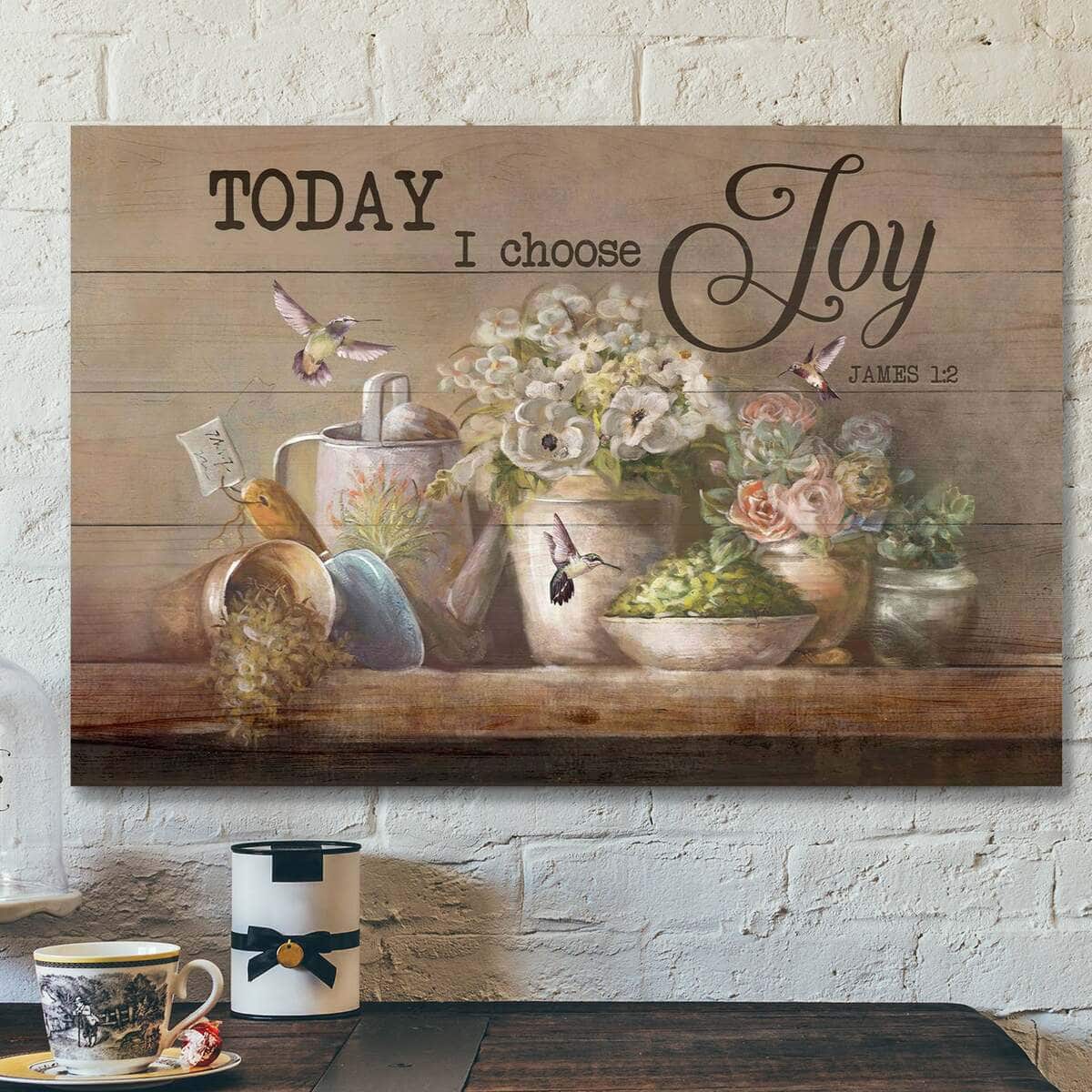 Garden Tools With Flower Vases Today I Choose Joy Bible Verse Scripture Canvas Wall Art Garden Tools With Flower Vases Today I Choose Joy Bible Verse Scripture Canvas Wall Art