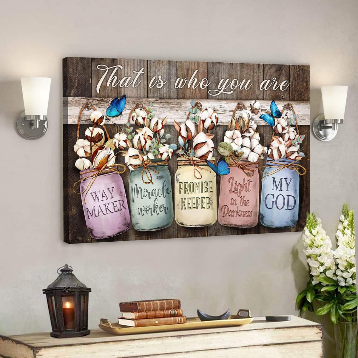 Bible Verse Cotton Flower My God That Is Who You Are Jesus Scripture Canvas Wall Art Bible Verse Cotton Flower My God That Is Who You Are Jesus Scripture Canvas Wall Art