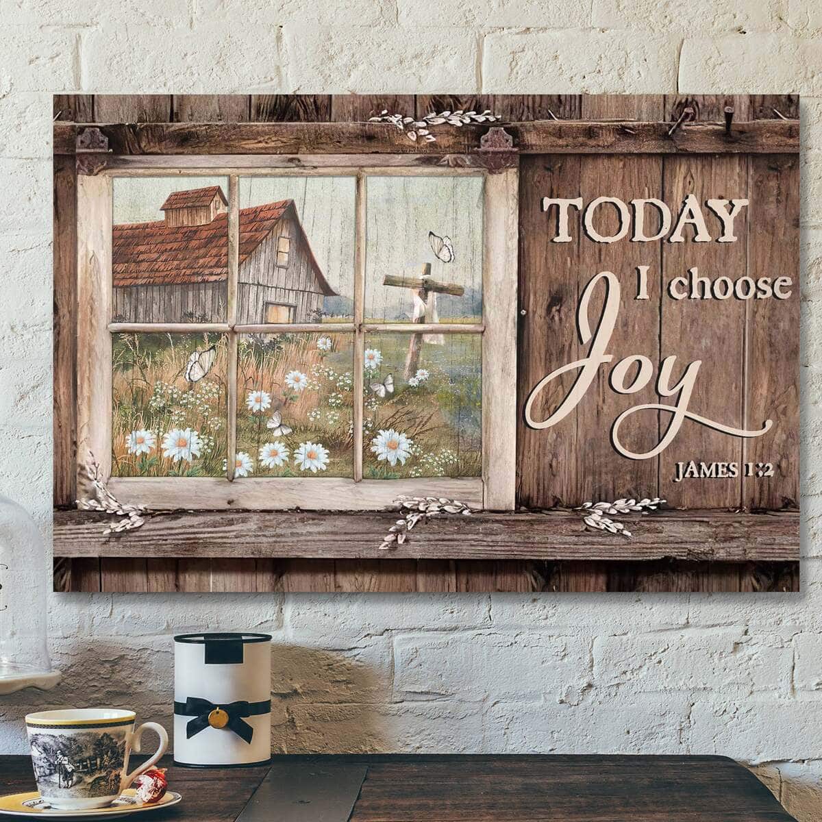 Bible Verse Window Frame Today I Choose Joy Canvas Wall Art Bible Verse Window Frame Today I Choose Joy Canvas Wall Art