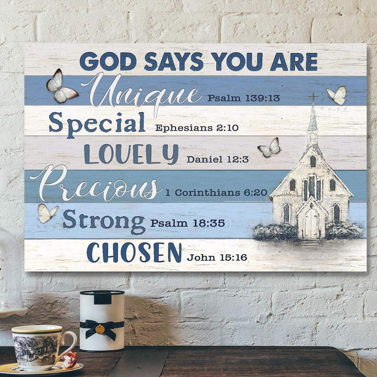 Bible Verse Church And Butterfly God Says You Are Canvas Wall Art Bible Verse Church And Butterfly God Says You Are Canvas Wall Art