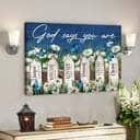 Beautiful Daisy Garden God Says You Are Bible Verse Scripture Canvas Wall Art Beautiful Daisy Garden God Says You Are Bible Verse Scripture Canvas Wall Art