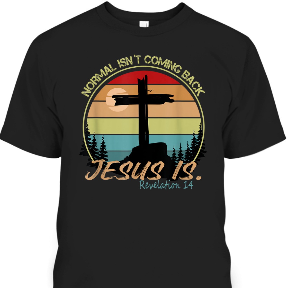 Vintage Bible Verse T-Shirt Normal Isn't Coming Back Jesus Is Revelation 14 Vintage Bible Verse T-Shirt Normal Isn't Coming Back Jesus Is Revelation 14