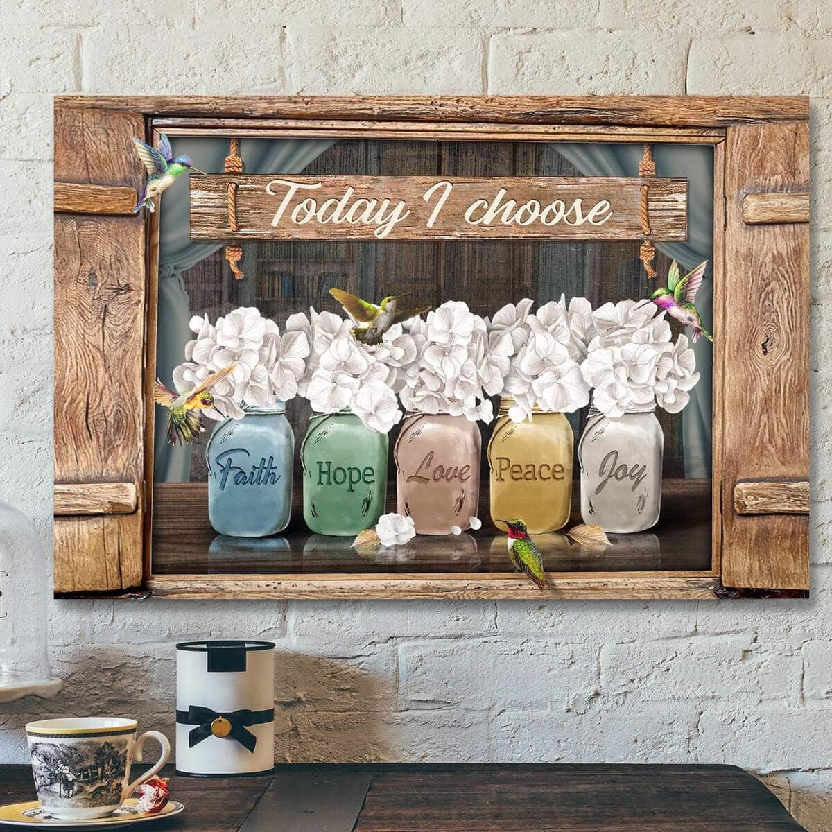 Hummingbird And Beautiful Flower Today I Choose Joy Bible Verse Scripture Canvas Wall Art Hummingbird And Beautiful Flower Today I Choose Joy Bible Verse Scripture Canvas Wall Art