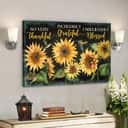 Sunflower Thankful Grateful Blesses Bible Verse Scripture Canvas Wall Art