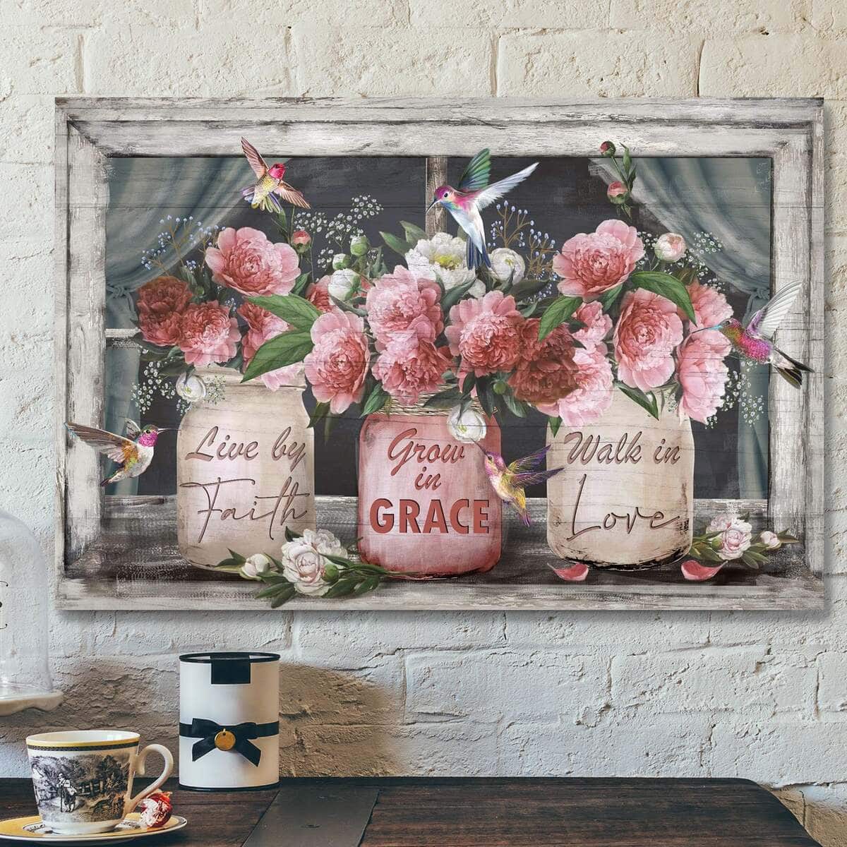 Rose Live By Faith Bible Verse Scripture Christian Faith Canvas Wall Art Rose Live By Faith Bible Verse Scripture Christian Faith Canvas Wall Art