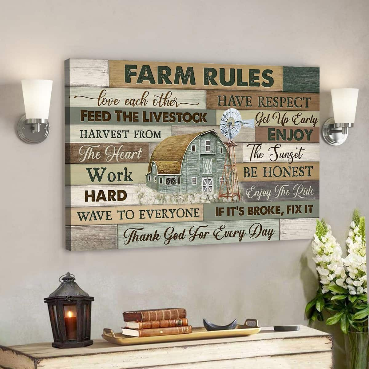 Stunning Farm Thank God For Every Day Bible Verse Canvas Wall Art