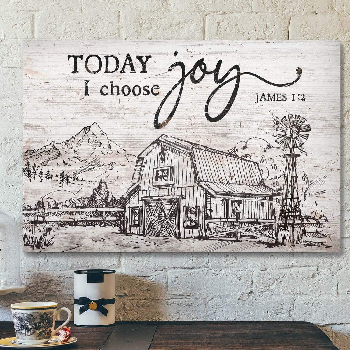 Beautiful Land Today I Choose Joy Bible Verse Scripture Canvas Wall Art Beautiful Land Today I Choose Joy Bible Verse Scripture Canvas Wall Art