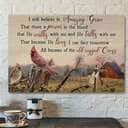 Cardinal Old Barn I Still Believe In Amazing Grace Bible Verse Jesus Scripture Canvas Wall Art