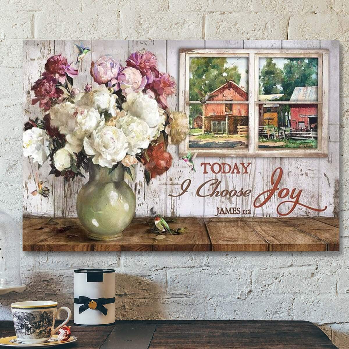 Today I Choose Joy Bible Verse Jesus Scripture Canvas Wall Art Today I Choose Joy Bible Verse Jesus Scripture Canvas Wall Art