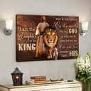 I Am The Daughter Of The King Lion God Bible Verse Jesus Scripture Canvas Wall Art