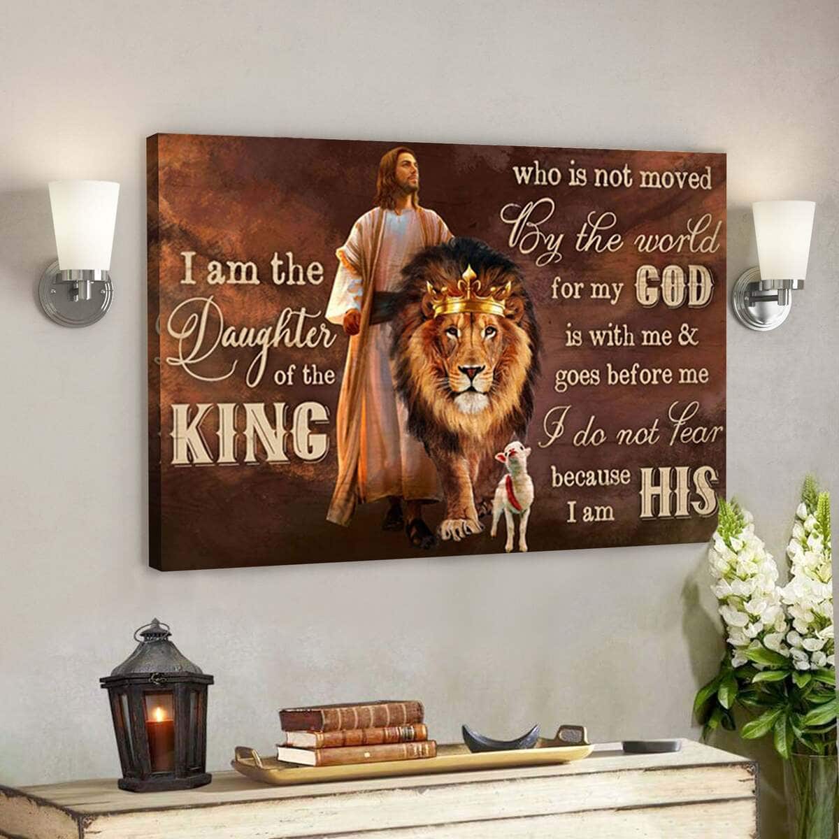 I Am The Daughter Of The King Lion God Bible Verse Jesus Scripture Canvas Wall Art I Am The Daughter Of The King Lion God Bible Verse Jesus Scripture Canvas Wall Art