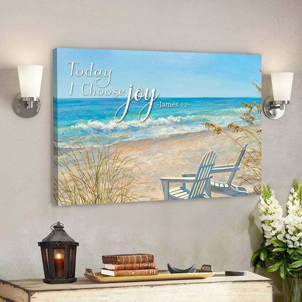 Today I Choose Joy 34 Bible Verse Scripture Canvas Wall Art Today I Choose Joy 34 Bible Verse Scripture Canvas Wall Art