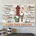 Cardinal I Can Only Imagine Frozen Cranberry Bible Verse Jesus Scripture Canvas Wall Art