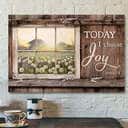 Christian Gift Today I Choose Day Joy James 12 Bible Verse Scripture Canvas Wall Art