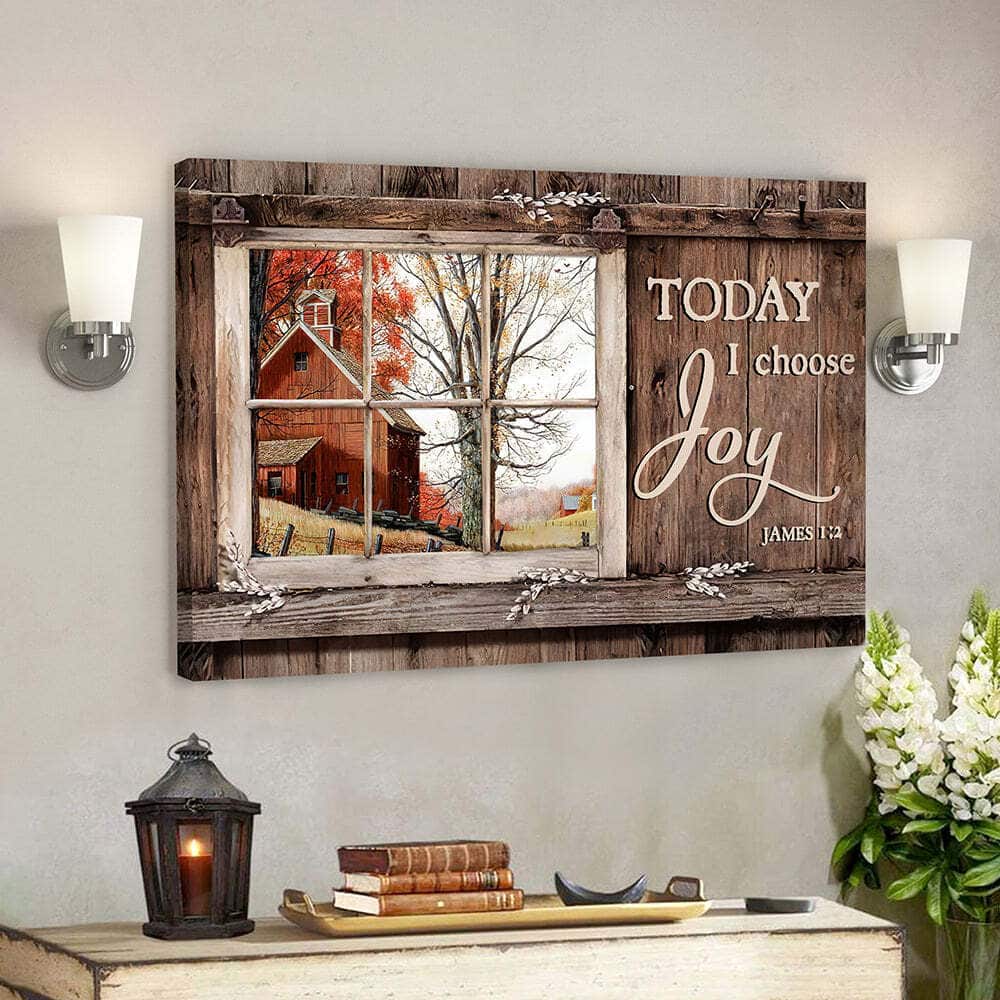 Faith Religious Today I Choose Day Joy James 12 Bible Verse Scripture Canvas Wall Art Faith Religious Today I Choose Day Joy James 12 Bible Verse Scripture Canvas Wall Art