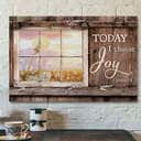 Today I Choose Day Joy Christian Bible Verse Scripture James 12 Canvas Wall Art
