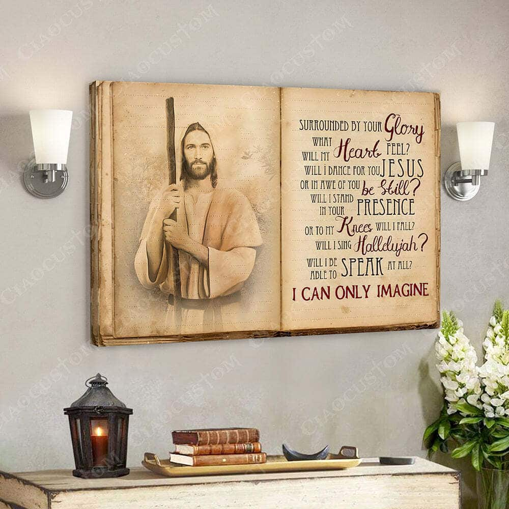 I Can Only Imagine Faith Religious Jesus Christ Bible Verse Scripture Canvas Wall Art