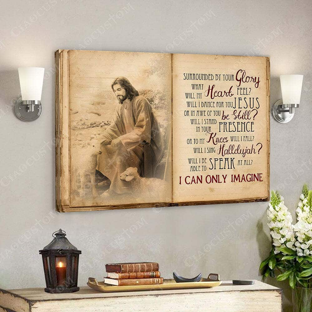 I Can Only Imagine Christian Canvas Wall Art Jesus Christ Bible Verse Scripture