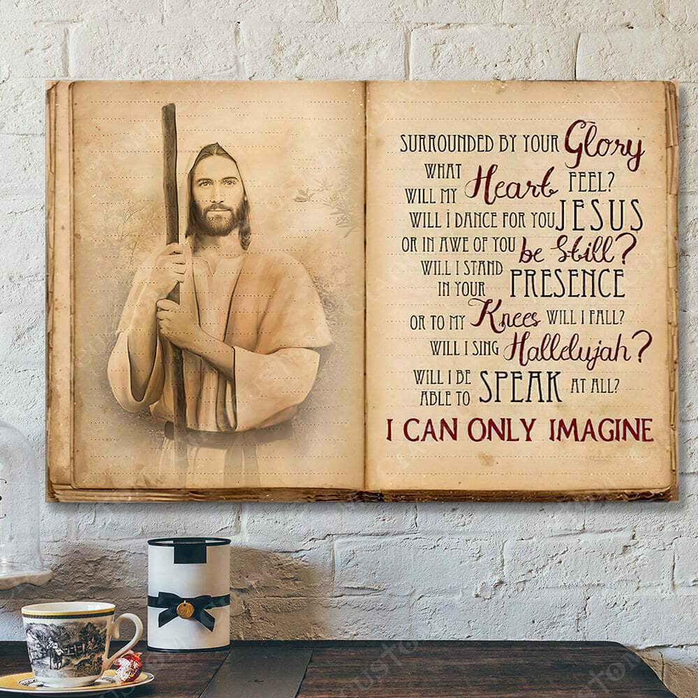I Can Only Imagine Faith Religious Jesus Christ Bible Verse Scripture Canvas Wall Art