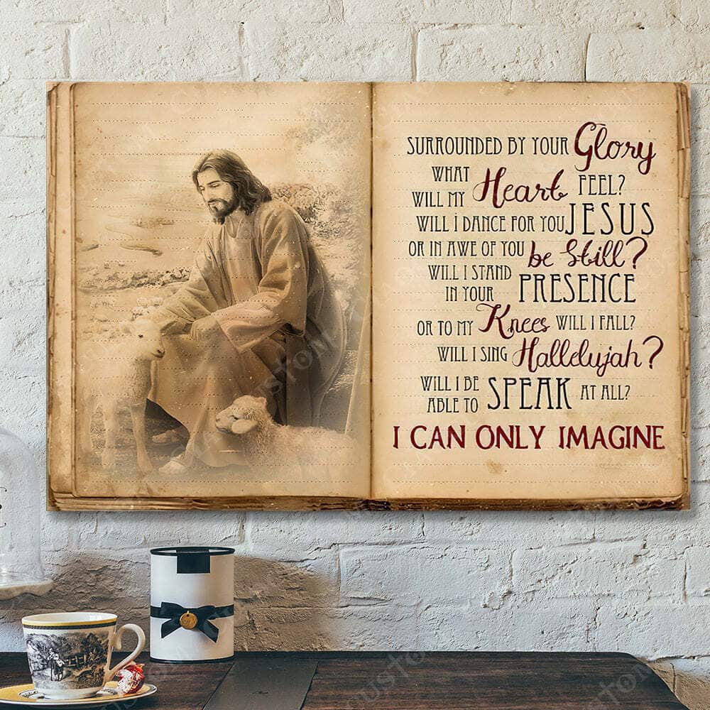 I Can Only Imagine Christian Canvas Wall Art Jesus Christ Bible Verse Scripture