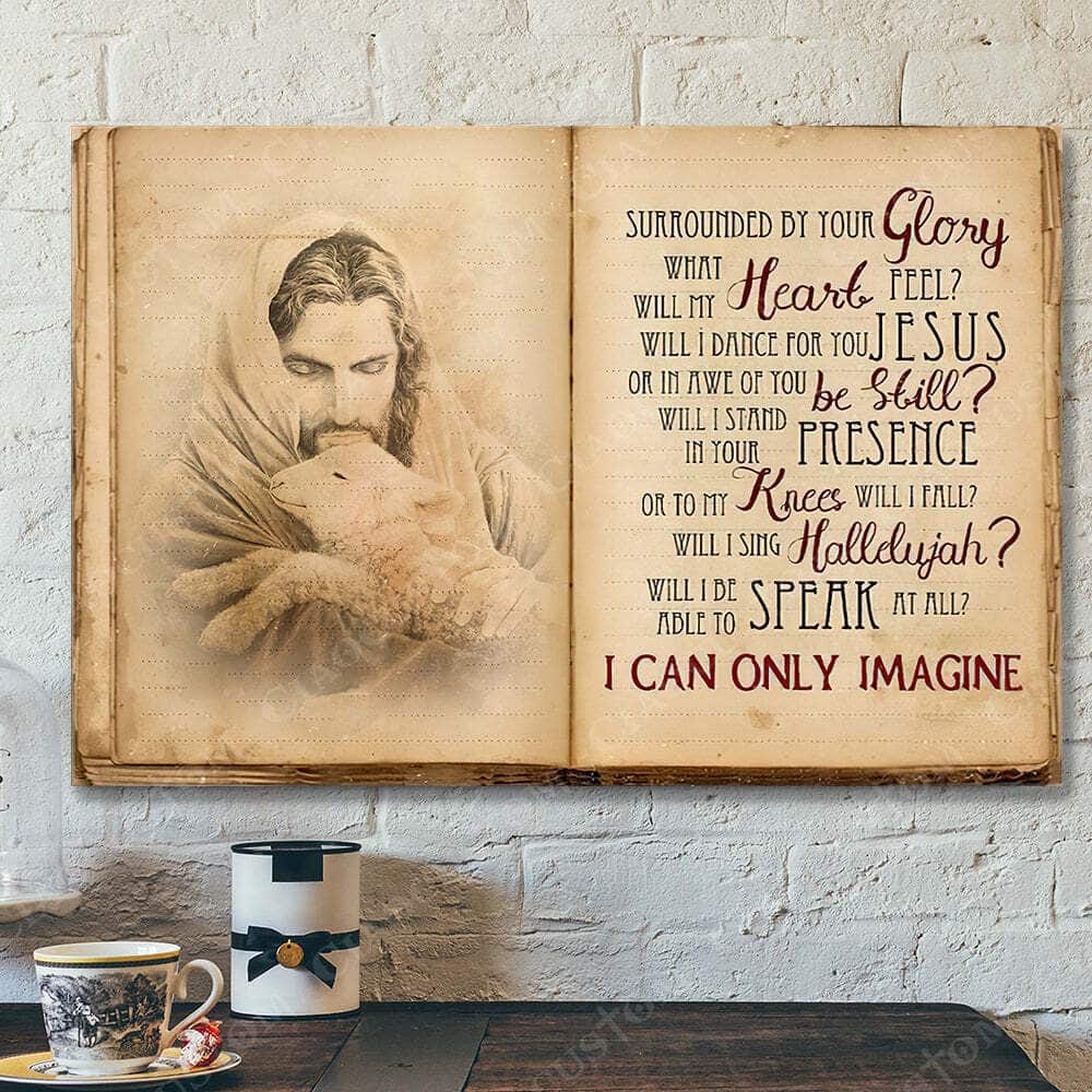 Christian Bible Verse Scripture I Can Only Imagine Canvas Wall Art Jesus Christ