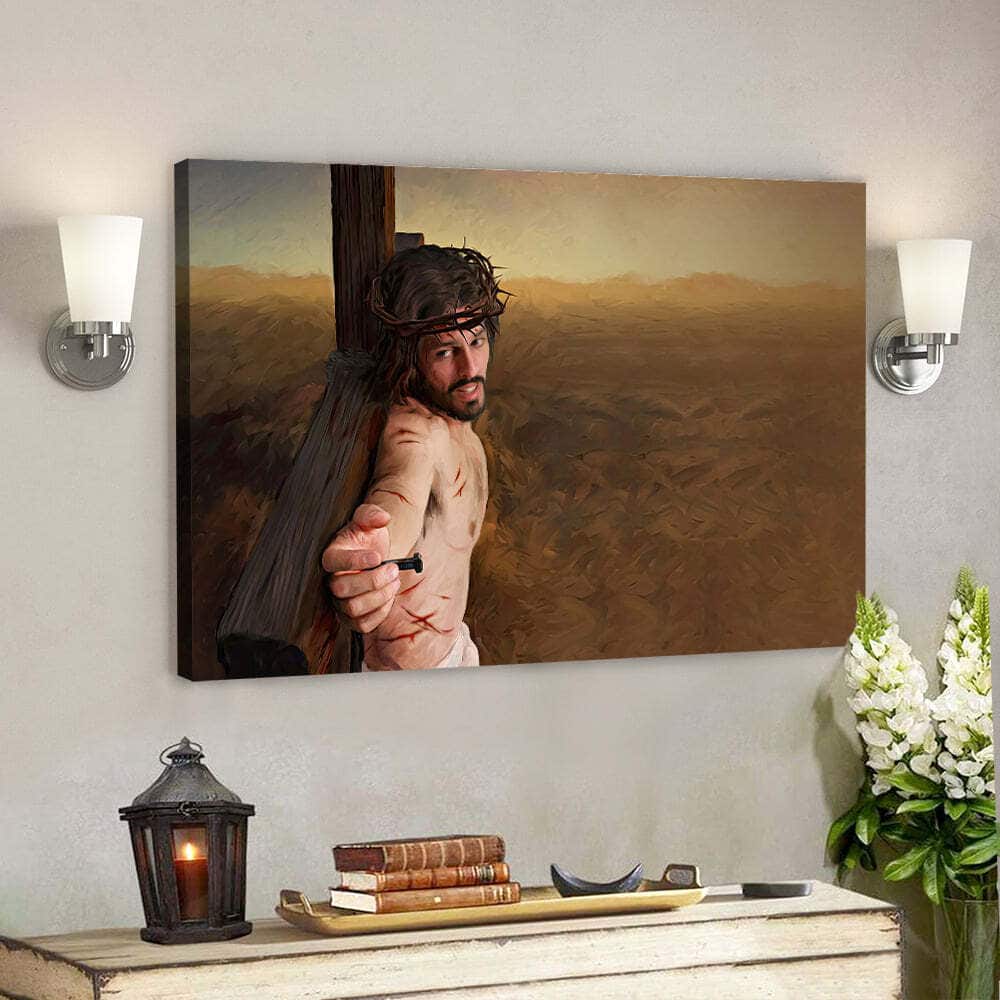 Jesus Christ On The Cross Christ Faith Gift For Christian Canvas Wall Art Jesus Christ On The Cross Christ Faith Gift For Christian Canvas Wall Art
