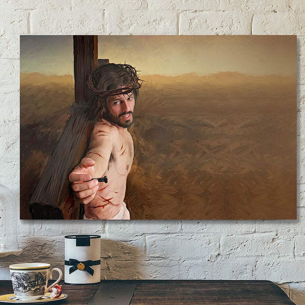 Jesus Christ On The Cross Christ Faith Gift For Christian Canvas Wall Art