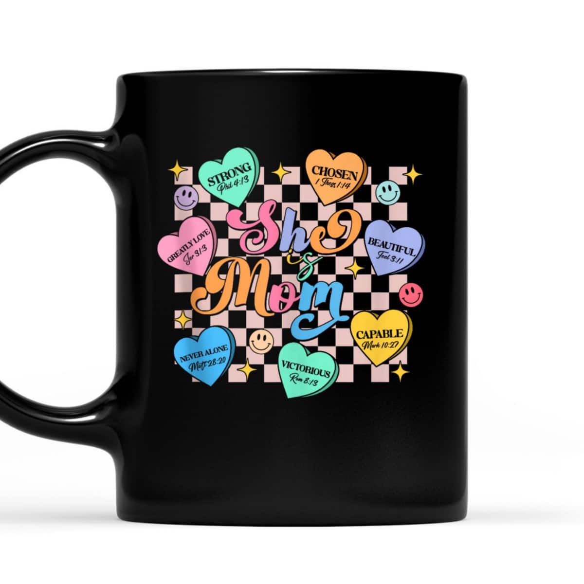 She Is Mom Christian Bible Verse Religious Heart Mothers Day T-Shirt She Is Mom Christian Bible Verse Religious Heart Mothers Day T-Shirt