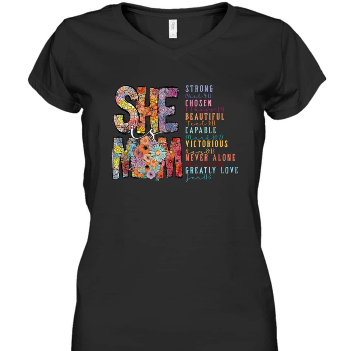 She Is Mom Christian Mother's Day Jesus Mama Religious T-Shirt She Is Mom Christian Mother's Day Jesus Mama Religious T-Shirt