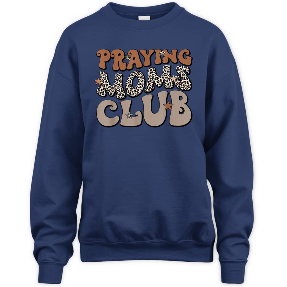Praying Moms Club Leopard Christian Mama Mother's Day T-Shirt Praying Moms Club Leopard Christian Mama Mother's Day T-Shirt
