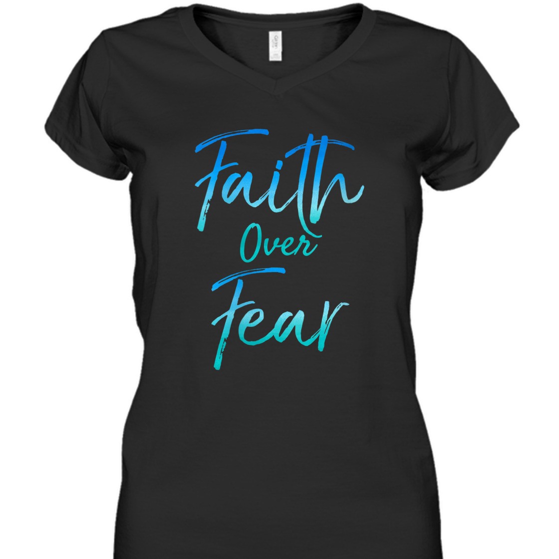 Faith Over Fear T-Shirt Christian Faith Religious Gift