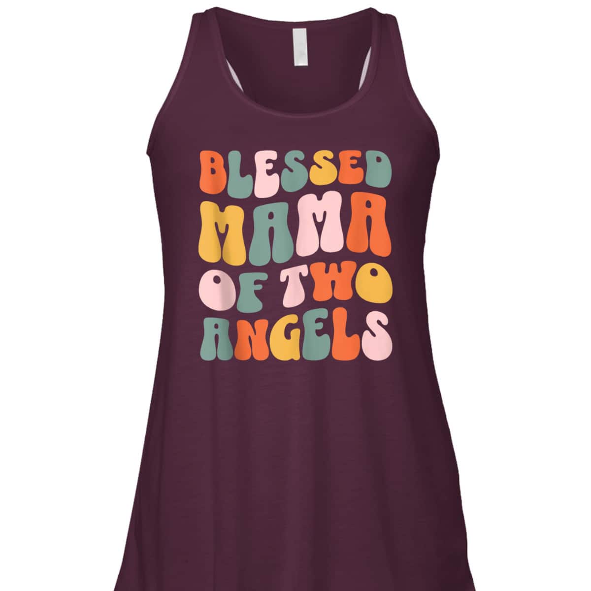 Mama Of Two Angels Christian Mother's Day T-Shirt Gift For Christian Mom Mama Of Two Angels Christian Mother's Day T-Shirt Gift For Christian Mom