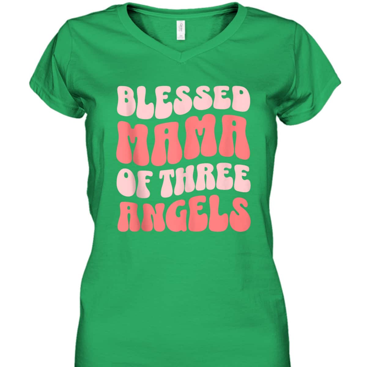Mama Of Three Angels Christian Mother's Day T-Shirt Gift For Christian Mom Mama Of Three Angels Christian Mother's Day T-Shirt Gift For Christian Mom