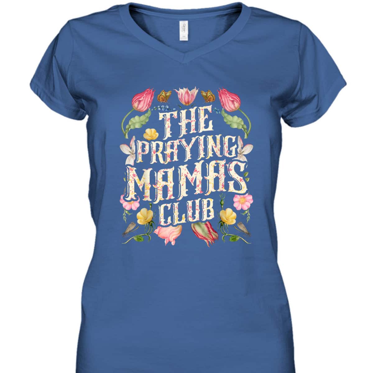 The Praying Mamas Club Christian Mom Wildflowers Watercolor T-Shirt The Praying Mamas Club Christian Mom Wildflowers Watercolor T-Shirt