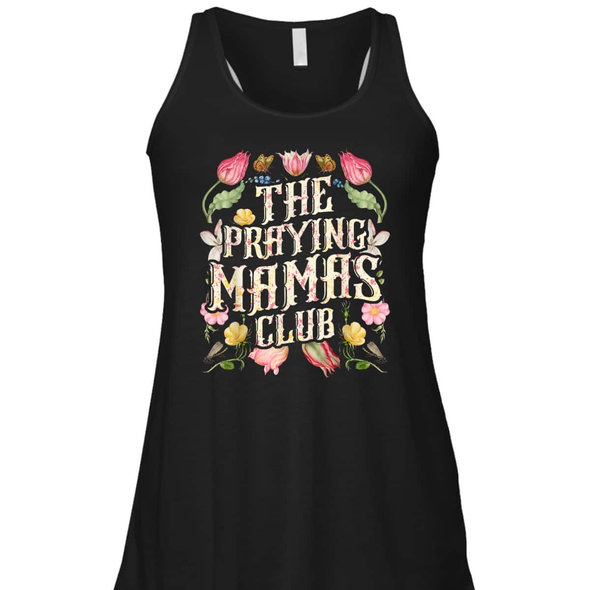 The Praying Mamas Club Christian Mom Wildflowers Watercolor T-Shirt The Praying Mamas Club Christian Mom Wildflowers Watercolor T-Shirt
