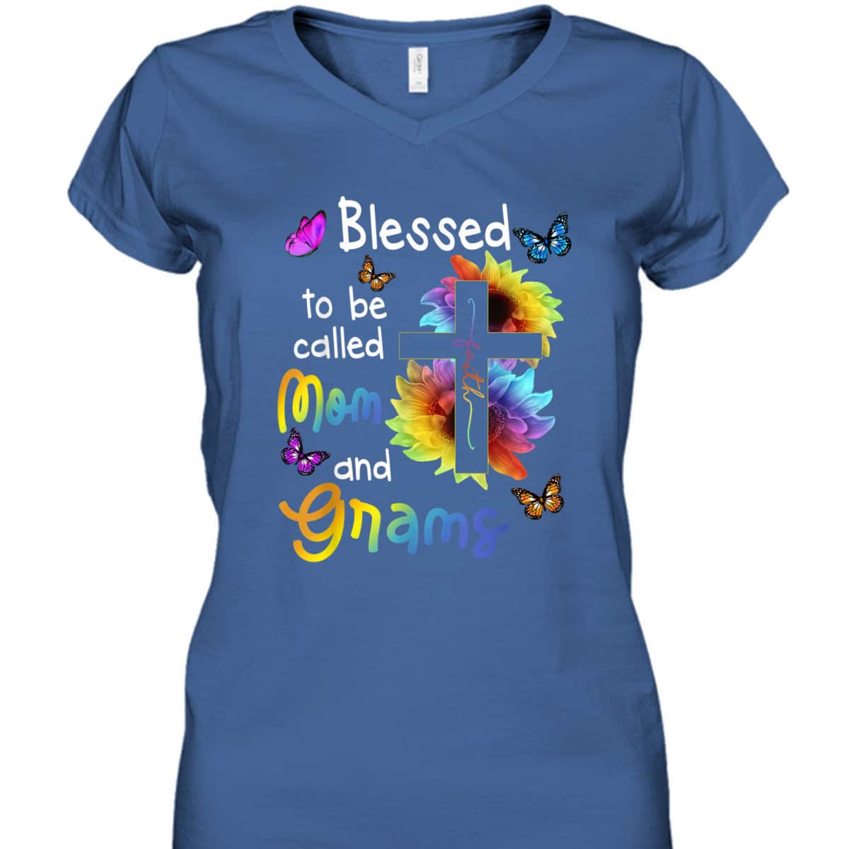 Blessed To Be Called Mom And Grams Christian Cross T-Shirt Blessed To Be Called Mom And Grams Christian Cross T-Shirt