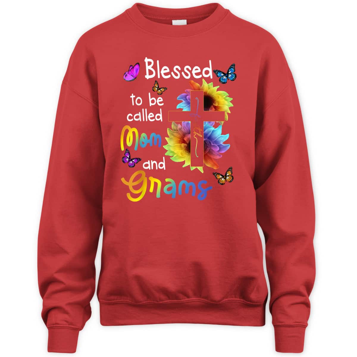 Blessed To Be Called Mom And Grams Christian Cross T-Shirt Blessed To Be Called Mom And Grams Christian Cross T-Shirt