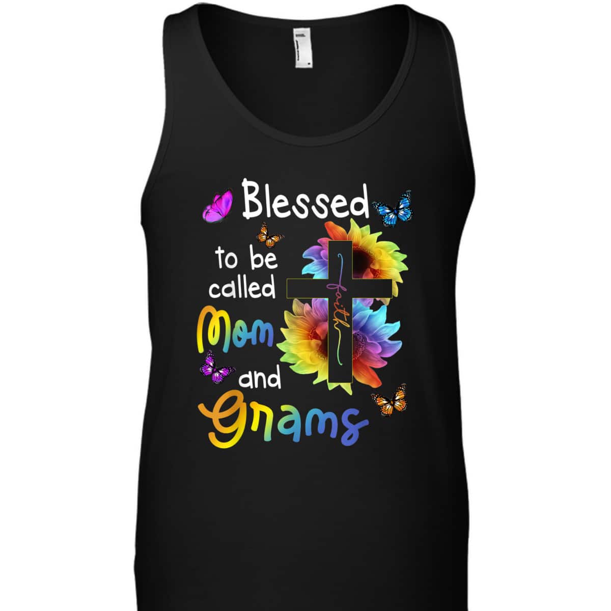 Blessed To Be Called Mom And Grams Christian Cross T-Shirt Blessed To Be Called Mom And Grams Christian Cross T-Shirt