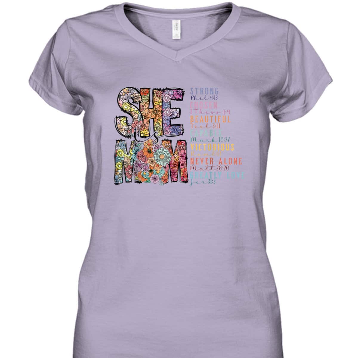 She Is Mom Christian Bible Verse Religious Mother's Day T-Shirt She Is Mom Christian Bible Verse Religious Mother's Day T-Shirt